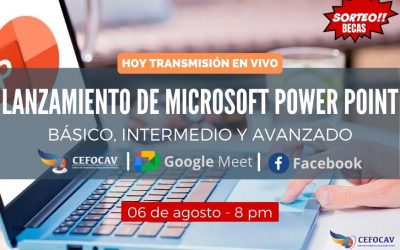 CEFOCAV presenta la transmisión en vivo HOY: “Lanzamiento del curso Microsoft Básico, Intermedio y Avanzado”