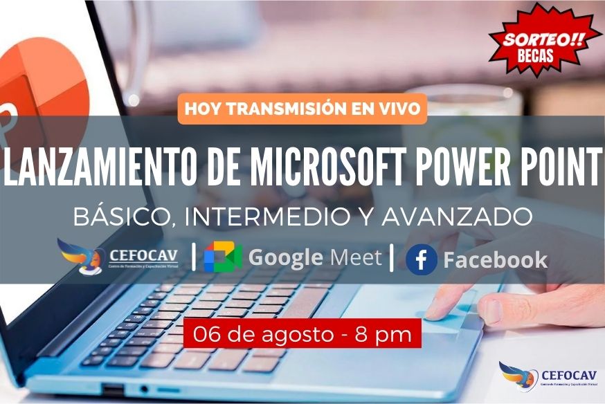 CEFOCAV presenta la transmisión en vivo HOY: “Lanzamiento del curso Microsoft Básico, Intermedio y Avanzado”