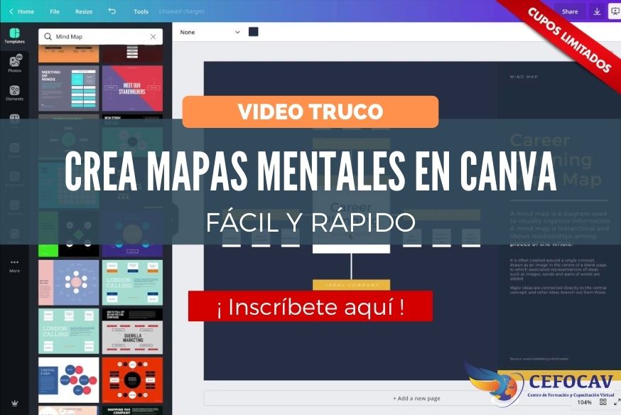 Video Truco: Crea un Mapa Mental en Canva fácil y rápido