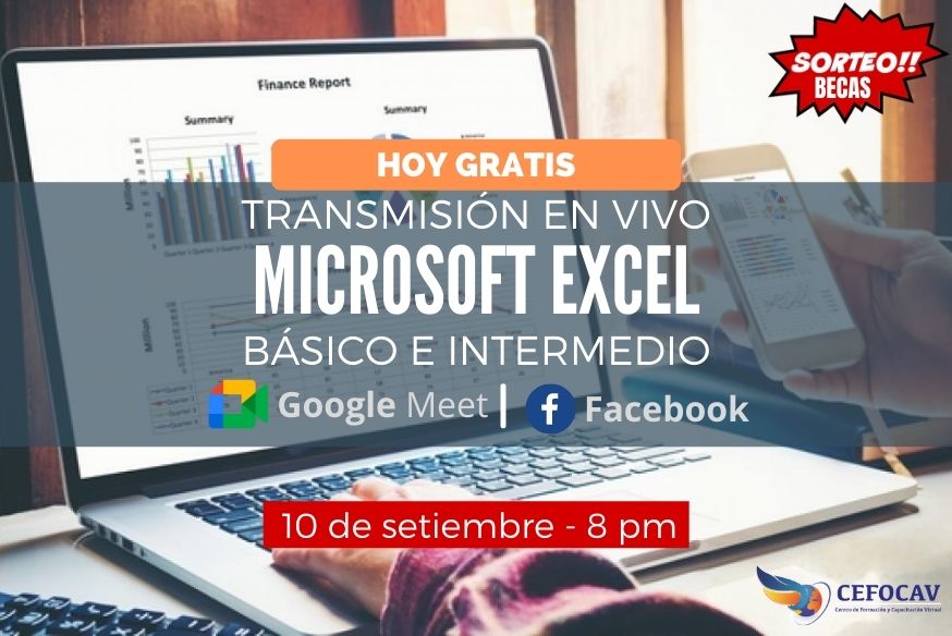 !HOY GRATIS! Transmisión en Vivo: Curso Microsoft Excel Básico e Intermedio