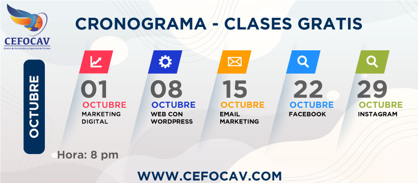 Cronograma de Cursos Octubre